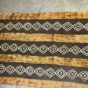 Very Old African Mudcloth Tablecloth Tapestry Blanket hand painted woven dyed